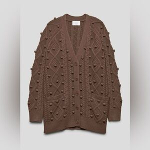 Aritzia Wilfred Alps Caramelized Walnut Brown Merino Wool Women's Sweater
